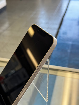 Smartphone on a stand with a blurred background