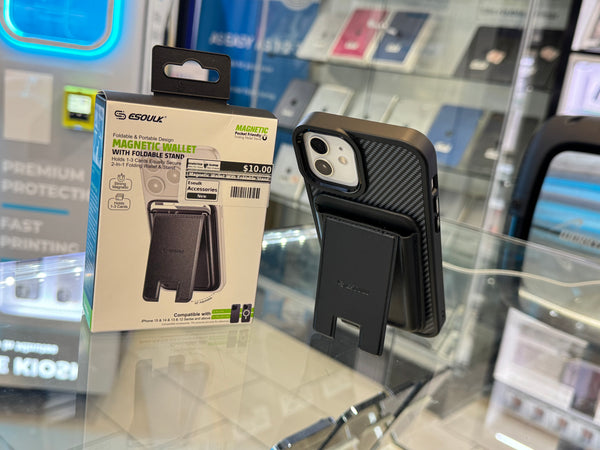 Magnetic Wallet With Foldable Stand