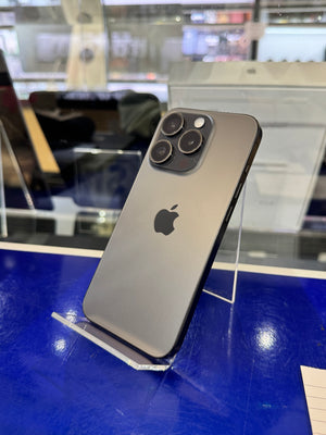 Smartphone on a stand with blurred store interior background