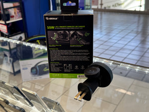 15W 2 in 1 Magnetic Wireless Car Charger (EK-6009BK)