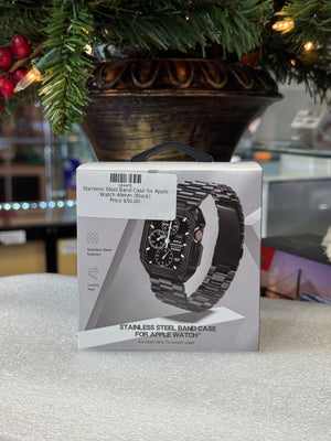 Stainless Steel Band Case for Apple Watch 49mm (Black)