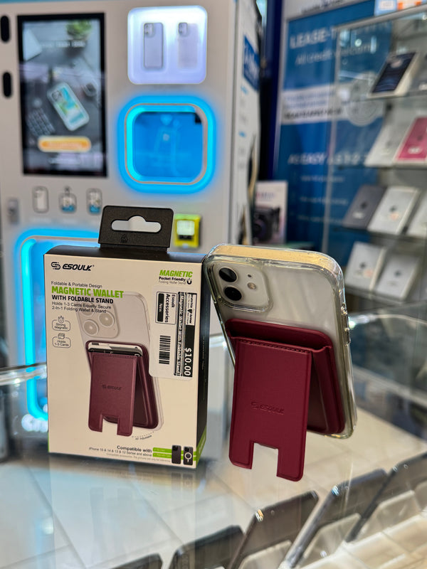 Magnetic Wallet With Foldable Stand