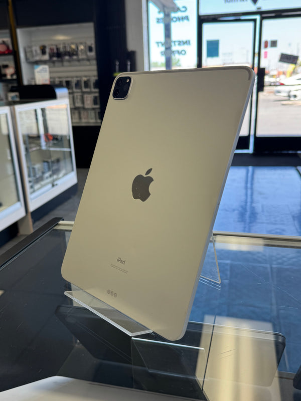Silver iPad Pro on display in a store setting