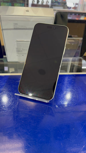 Smartphone on a stand with a blurred background