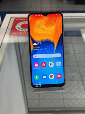 Smartphone displayed on a stand with a colorful screen
