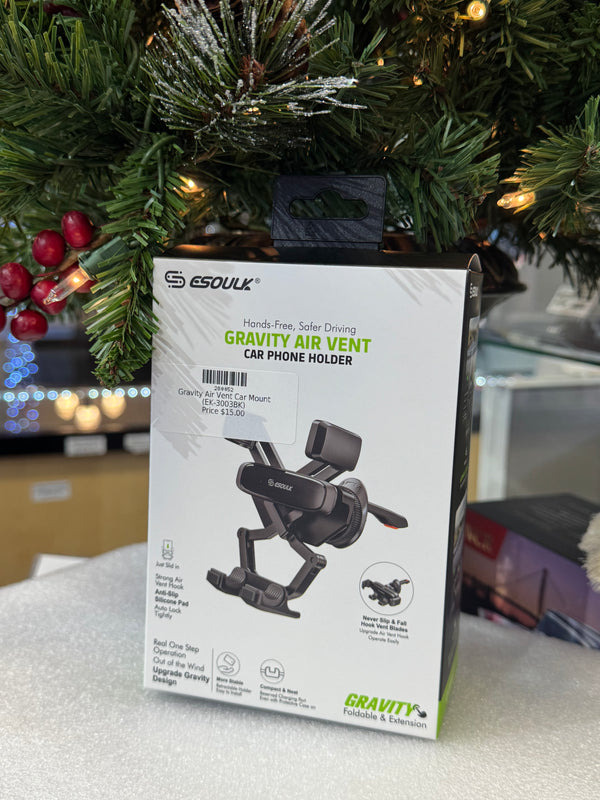 Gravity Air Vent Car Mount (EK-3003BK)
