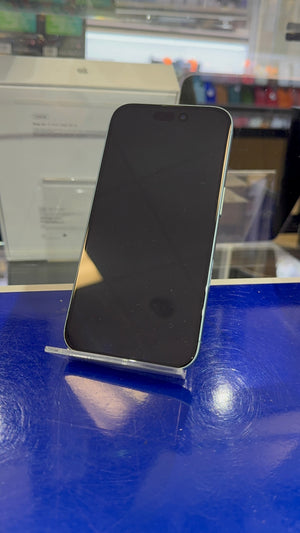 Smartphone on a stand with a blurred indoor background