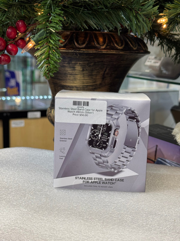 Stainless Steel Band Case for Apple Watch 49mm (Silver)