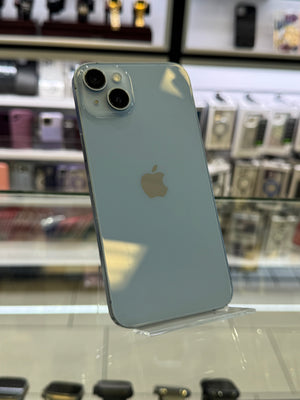 Smartphone with Apple logo on a blurred background