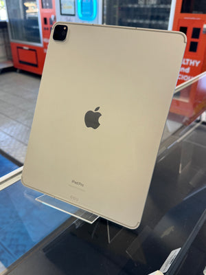 iPad Pro on display with Apple logo