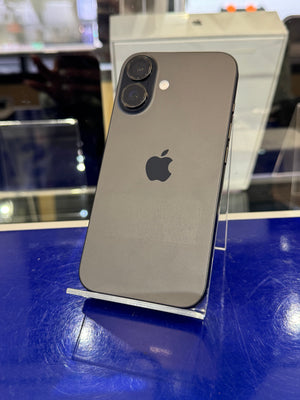Phone case with Apple logo on a blue surface