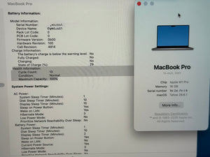 MacBook Pro 14 M1 Pro 16GB 512GB Pre-owned