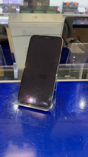 Smartphone on a stand with a blurred background