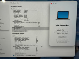 Macbook Neo 13" 8GB 256GB Pre-owned