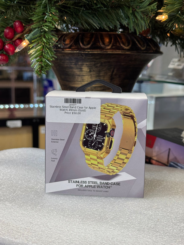 Stainless Steel Band Case for Apple Watch 49mm (Gold)
