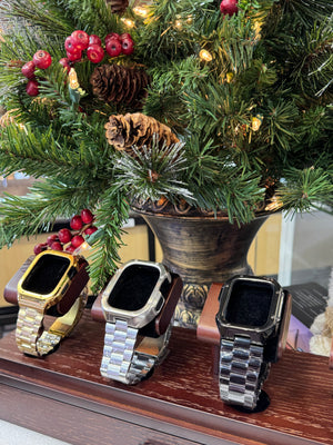 Stainless Steel Band Case for Apple Watch 49mm (Black)