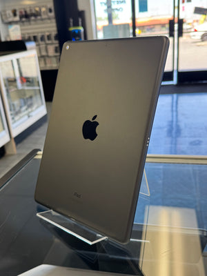 Silver Apple product on display with a blurred background