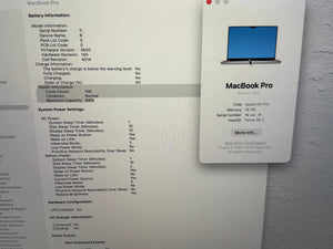 Macbook Pro 2021 16" M1 Pro 16GB 512GB