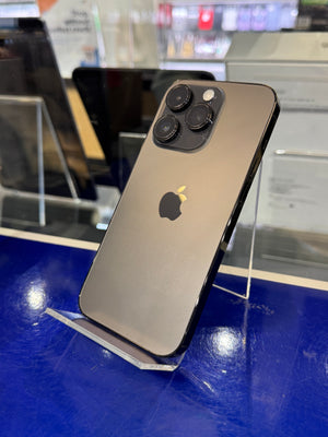 Smartphone on a stand with blurred store interior background
