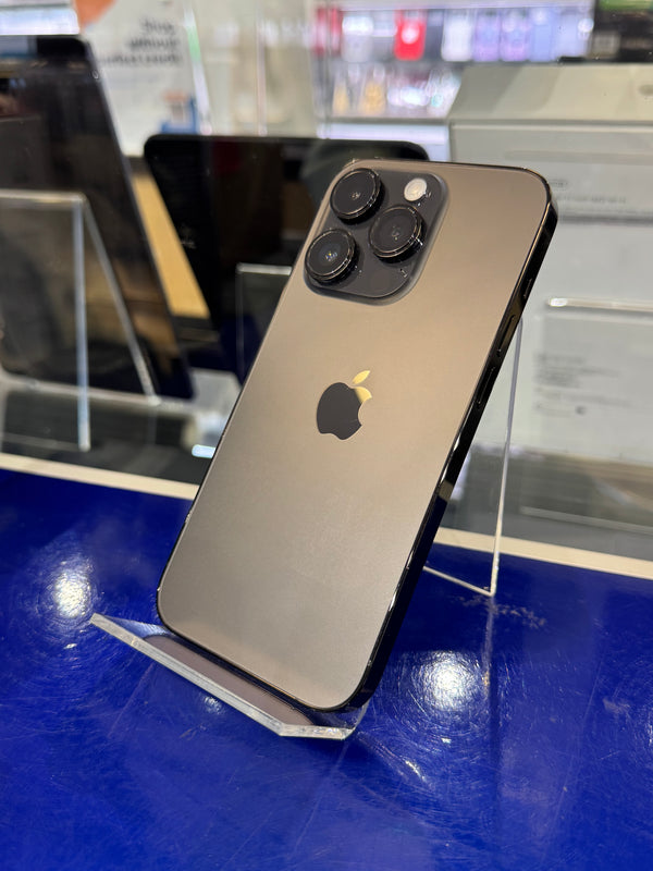 Smartphone on a stand with blurred store interior background