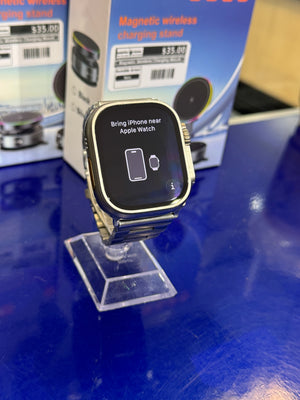Smartwatch with a blue background