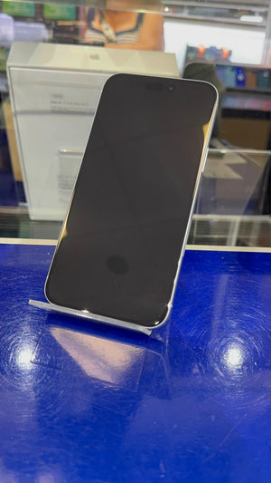 Smartphone on a stand with a blurred background