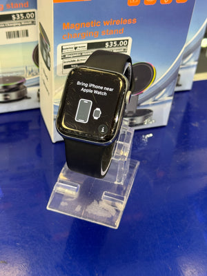 Smartwatch on display with packaging in a store setting