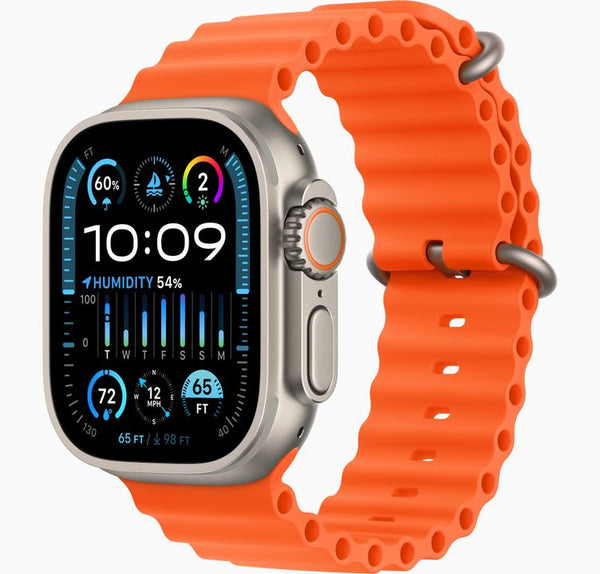 Apple Watch Ultra 2 - 49mm - GPS + Cellular - Titanium Case - Orange Ocean Band