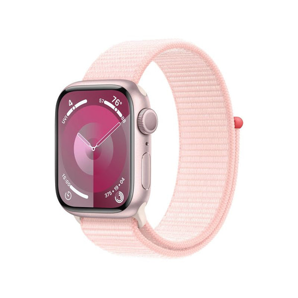 Apple Watch 9 41mm Pink LTE Aluminum Case with Light Pink Sport Loop