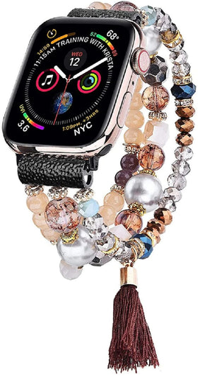 Handmade Beaded Stretchable Band for Apple Watch-Assorted Styles
